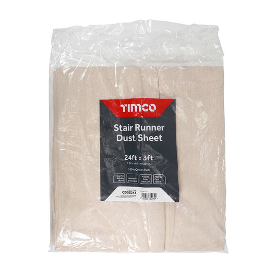 TIMCO Stair Runner Dust Sheet 24ft x 3ft Pack 1