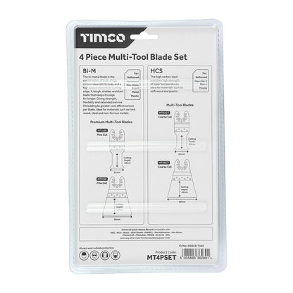 TIMCO MTool Blade Set 4pcs Mixed Pack 1