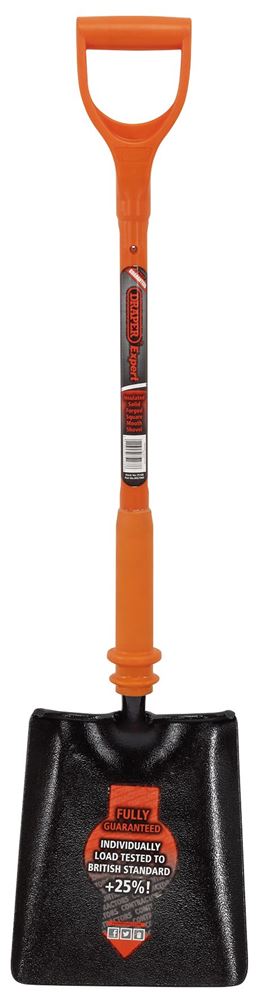75168 Draper Expert Expert Fully Insulated Contractors Square Mouth Shovel INS/SMS Insulated Contractors Tools Professional Trade DIY Workshop Garag