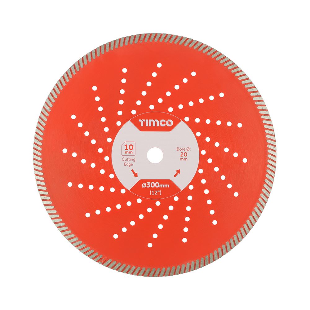 TIMCO Prem Diamond Blade Turbo Cont 300 x 20 Pack 1
