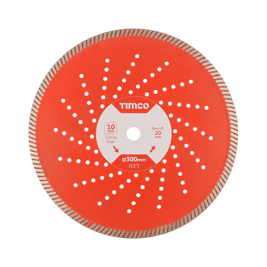 TIMCO Prem Diamond Blade Turbo Cont 300 x 20 Pack 1