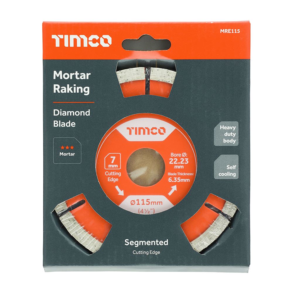 TIMCO GP Mortar Raking Diamond Blade 115 x 22.2 Pack 1