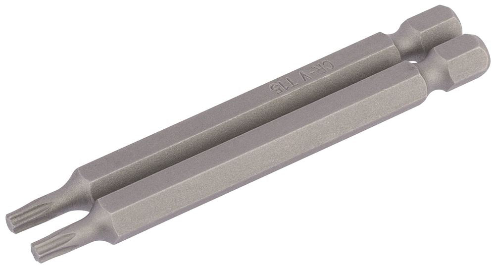 Draper 2PC 75MM T15 S/D.BIT 66847 1/4" hex. Draper TX-STARÂ® E Shank Insert Bits