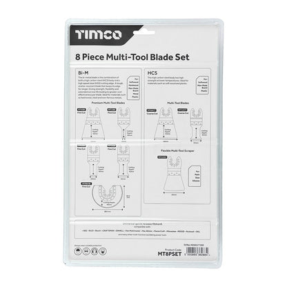 TIMCO MTool Blade Set 8pcs Mixed Pack 1