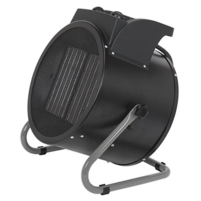 Sealey PEH9001 Industrial PTC Fan Heater 9000W/400V | Btu/hr - 31,000, 6000/9000W, 400V - 16A, Thermostat, Tip-Over Switch