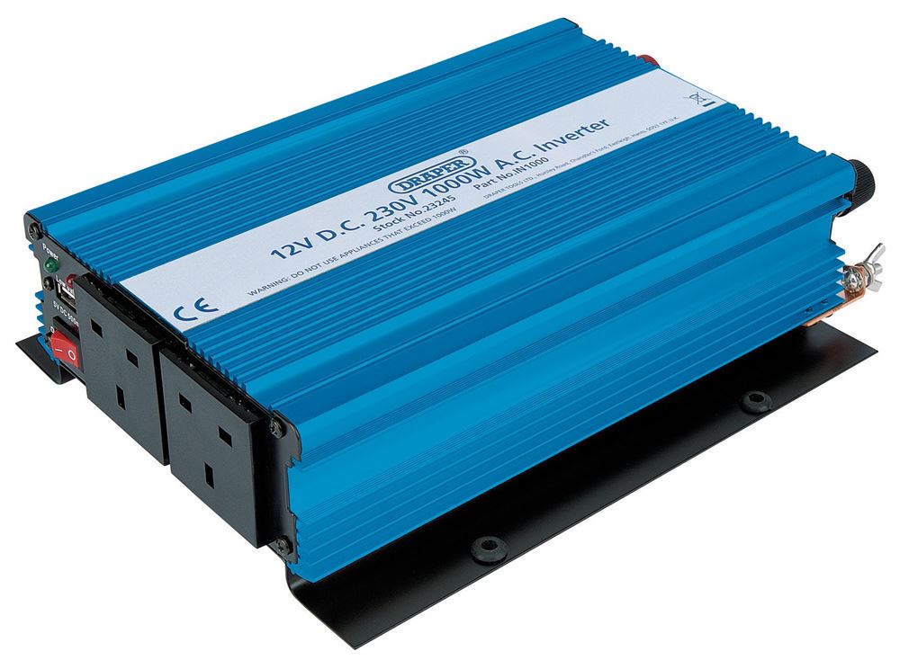 Draper DC AC INVERTER 1000W 23245 23245 12V DC-AC Inverter, 1000W