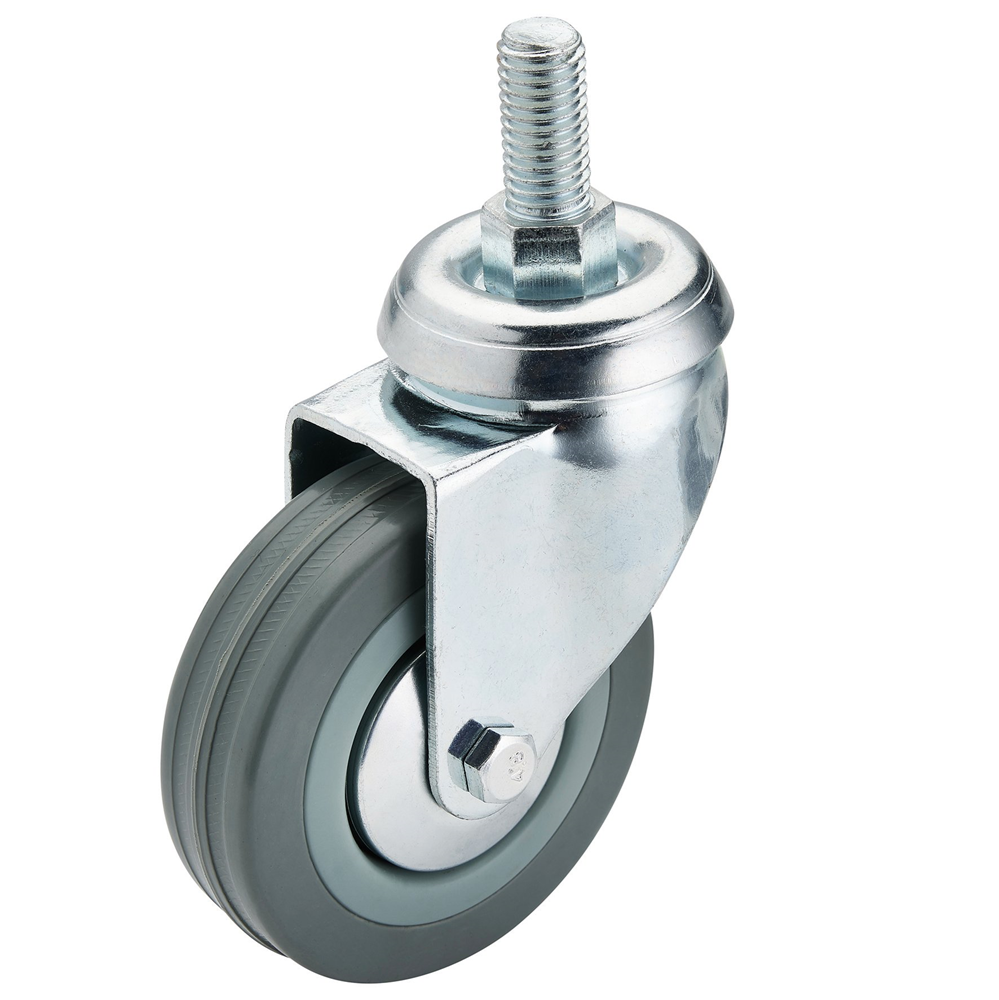 Draper RUBBER CASTOR BOLT-75MM DIA 65475 Rubber Wheeled Swivel Bolt Castors