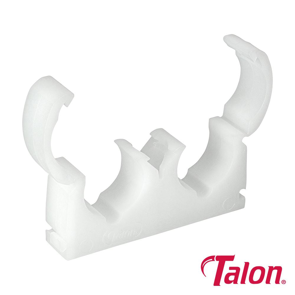 TIMCO Double Hinged Clip - White 22mm White Pack 50