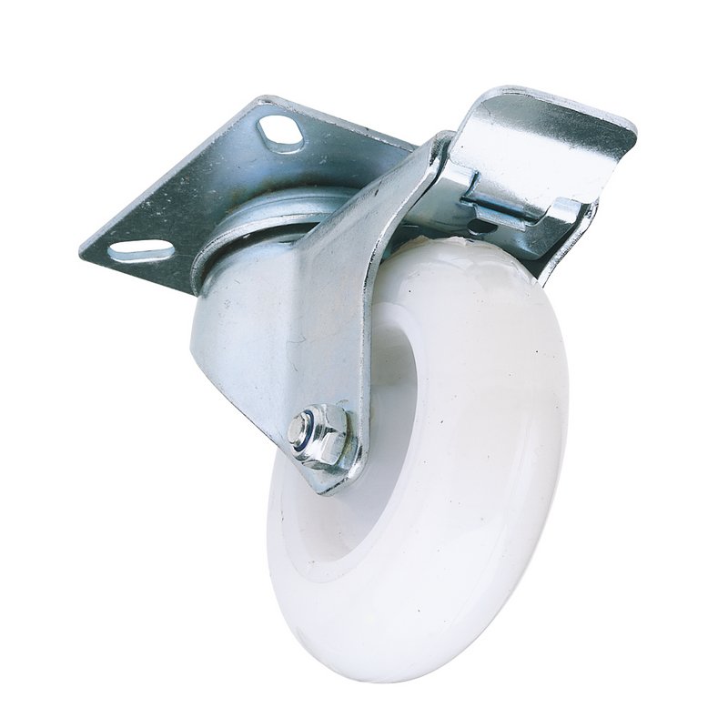 Draper NYLON CAST.PLATE/BK.-100M DIA 65504 Nylon Wheeled Swivel Plate Castors with Brake