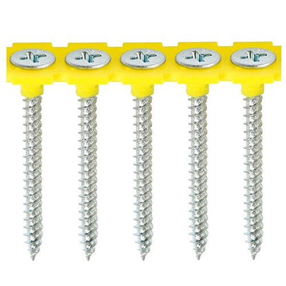 TIMCO Collated Drywall Fine Thread Bugle Head Silver Screws - 3.5 x 50 Box OF 1000 - 00050COLDZYS