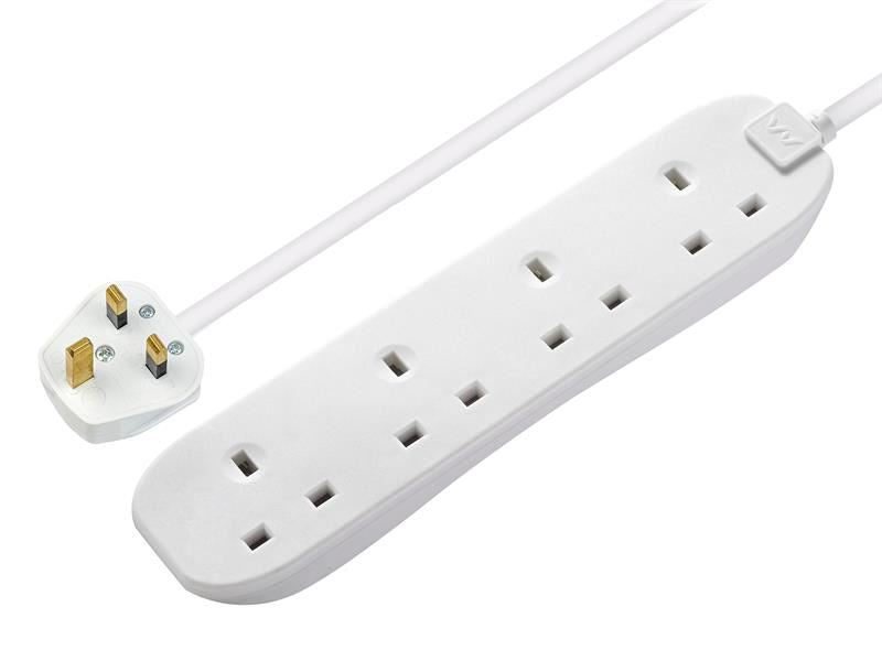 Masterplug BFG5N-MP Extension Lead 240V 4-Gang 13A White 5m