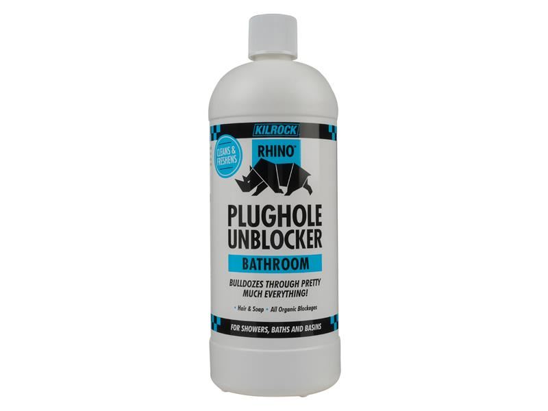Kilrock RHINOBATH Rhino Bathroom Heavy-Duty Drain Unblocker 1 litre