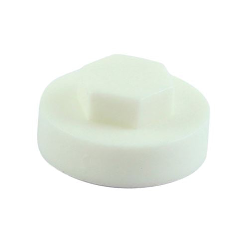 TIMCO Hex Cover Cap - White 19mm White Pack 1000