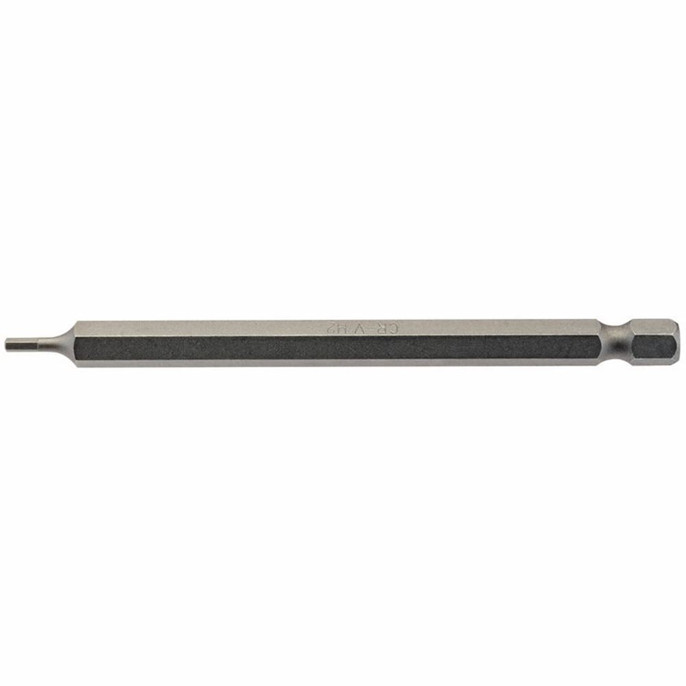 Draper 100MM 2.0MM HEX S/D.BIT 64370 1/4" hex. Hexagonal E Shank Insert Bits