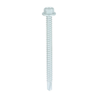 TIMCO Hex Screw S/DRILL No3 EXT 5.5 x 70 Silver Pack 100