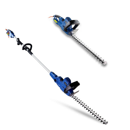 Hyundai HYP2HT550E Electric Hedge Trimmer 550W 450mm Corded 2 in 1 Convertible Hedge Cutter Garden Trimmer Garden Hedge Cutter