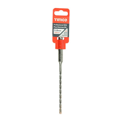 TIMCO Pro SDS Plus Hammer Bits (PGM) 5.0 x 160 Pack 1