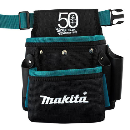 Makita 50th Anniversary Logo Drill Holster & Fixings Pouch With Tool Belt 66-050