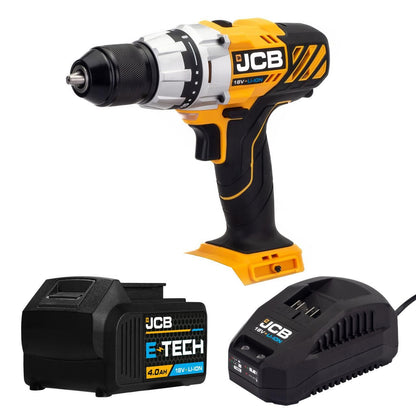 JCB 21-18BLDD-4X Cordless Drill Driver 4.0Ah 2.4A 18V Li-Ion Brushless Cordless Drill Screwdriver