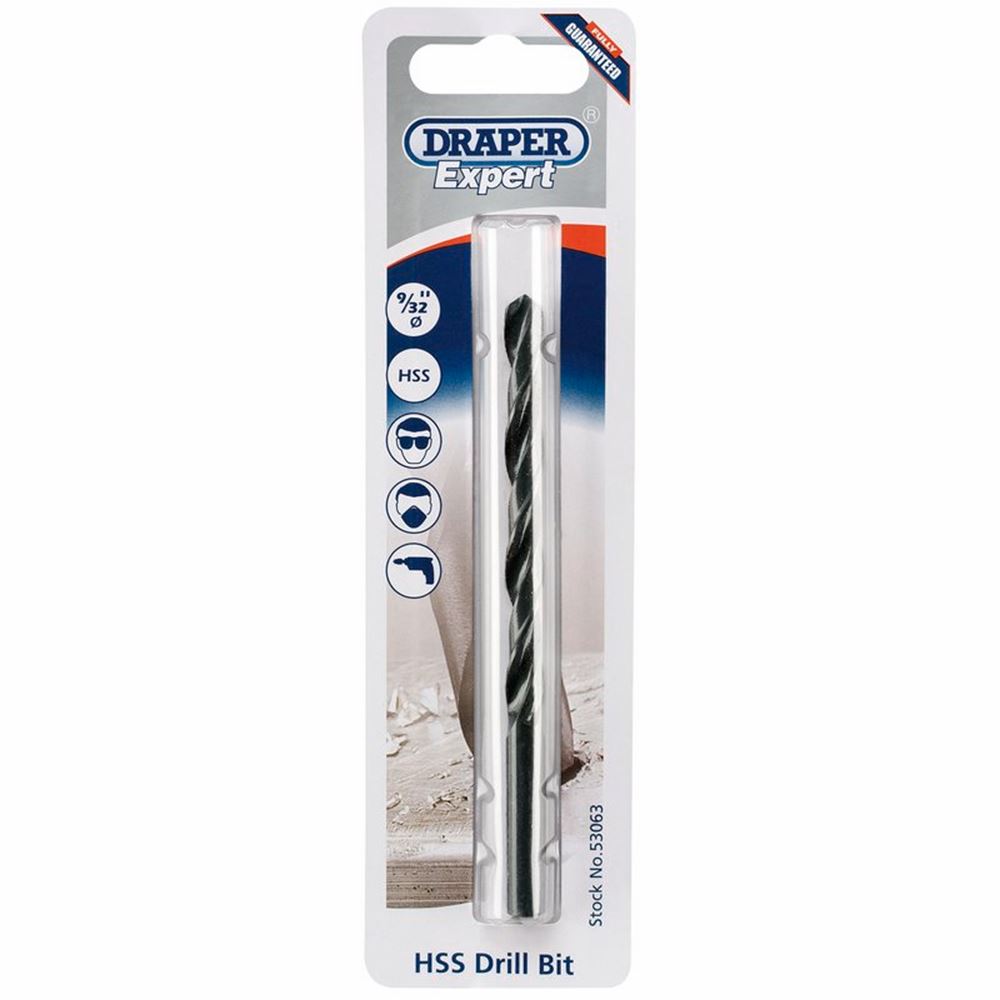 Draper 9/32 HSS TWIST DRILL PCKD 53063 Imperial HSS Drill Bits