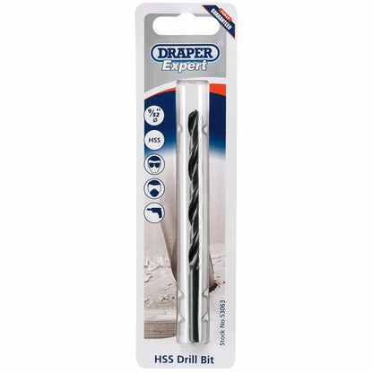 Draper 9/32 HSS TWIST DRILL PCKD 53063 Imperial HSS Drill Bits