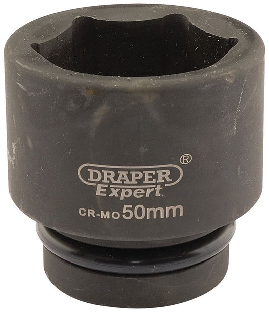 05125 Draper HI-TORQ 6 Point Impact Socket, 1 Sq. Dr., 50mm 425-MM 1 Impact Sockets Professional Trade DIY Workshop Garage Use
