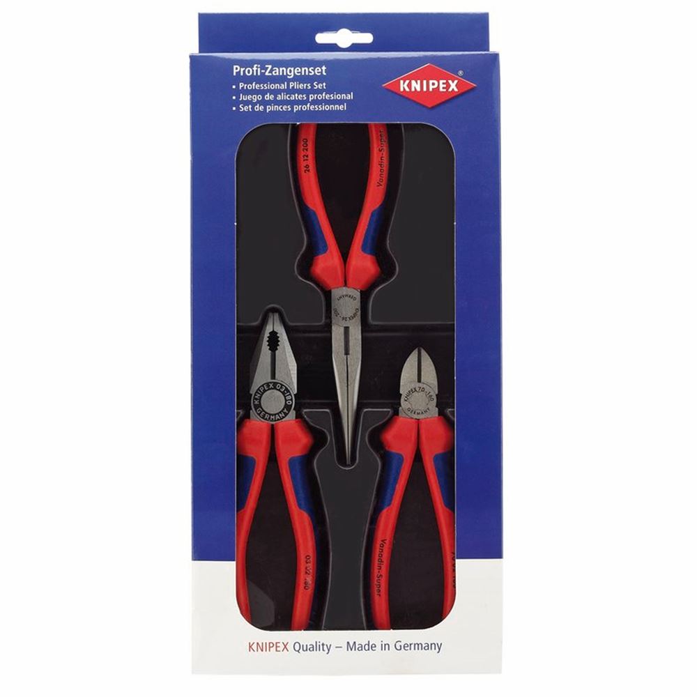 Draper PLIER SET (COMBI/SNIPE/CUTTER) 33778 Assembly Pack (3 Piece)