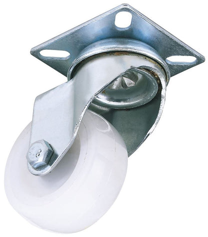 Draper NYLON CASTOR PLATE-50MM DIA 65492 Nylon Wheeled Swivel Plate Castors