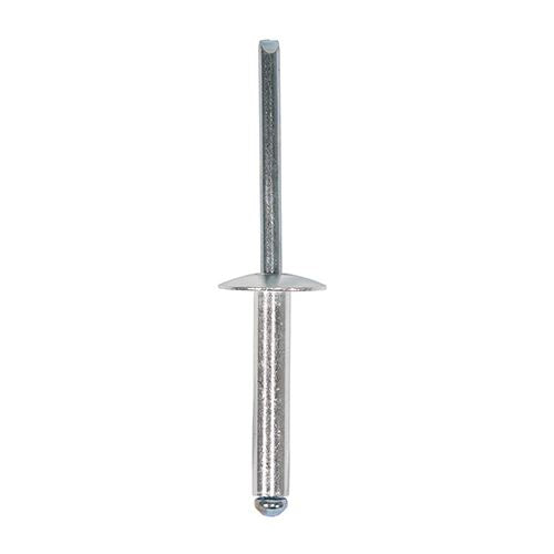 TIMCO Rivets - Flange Head - Alumin. 4.8 x 25 Pack 30