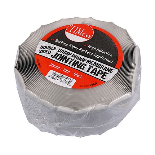Timco Double Sided Damp Proof Membrane Jointing Tape 50mm x 10m DPM Polythene
