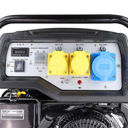 Hyundai HY10000LEK-2 Petrol Generator 8kW 10kVA Recoil Electric Start Portable Site Power Backup Power Portable Backup Site Power