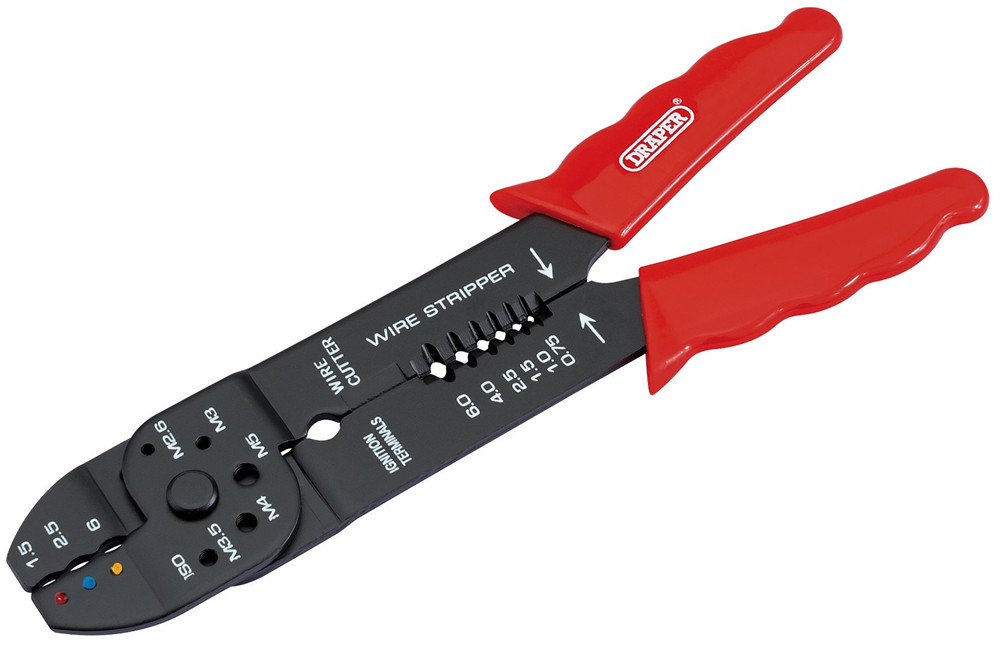 Draper CRIMPING PLIER 67652 Draper Redline 200mm 4 Way Crimping Tool
