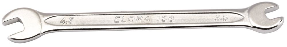 05335 Elora Elora Midget Metric Double Open End Spanner, 3.5 x 4.5mm 156-3,5x4,5 Spanner/Wrench Open Ended Spanners Professional Trade DIY Workshop