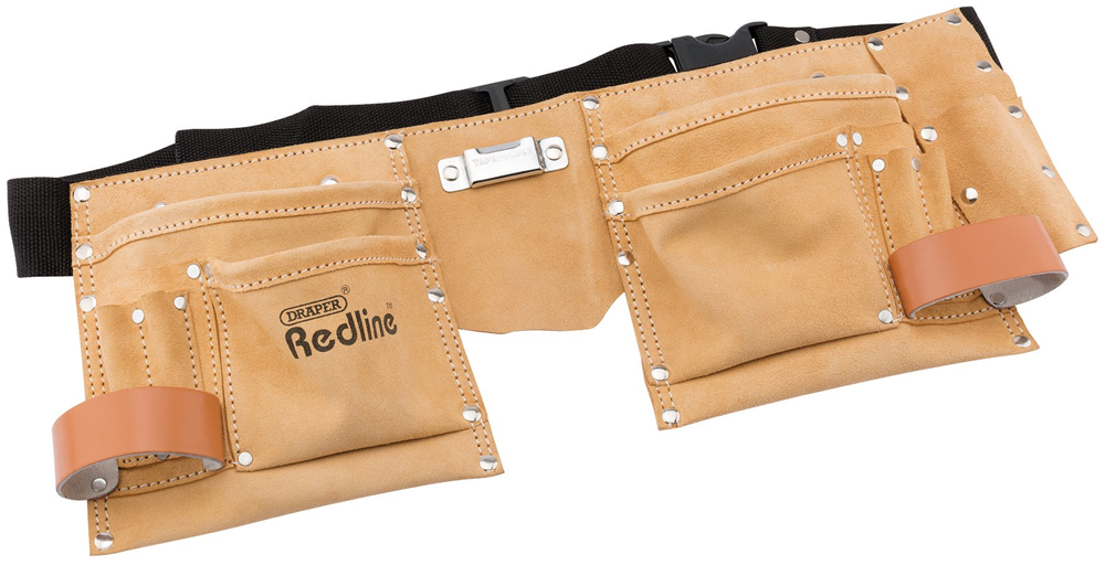 Draper DOUBLE TOOL POUCH 67831 Draper Redline Leather Double Tool Pouch
