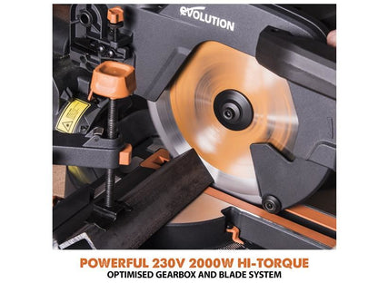 EVL R255SMS+ Pro Multi-Material Sliding Mitre Saw 255mm 2000W 240V
