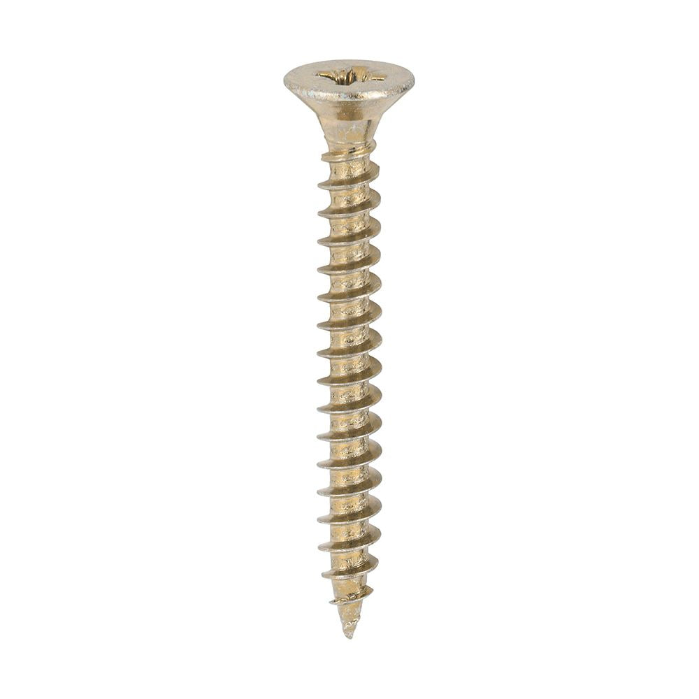 TIMCO Classic Screw PZ2 CSK ZYP 5.0 x 45 Gold Pack 200