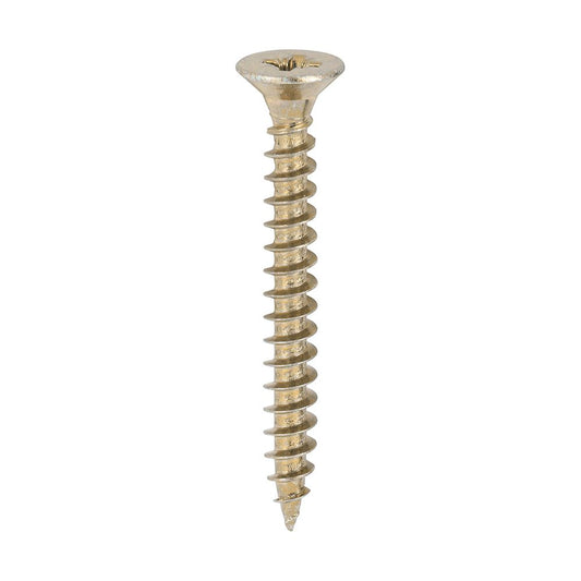 TIMCO Classic Screw PZ2 CSK ZYP 5.0 x 45 Gold Pack 200