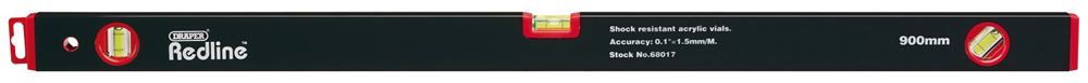 Draper BOX SPIRIT LEVEL 900MM 68017 Draper Redline Box Section Levels