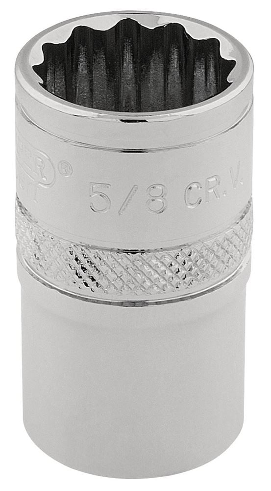Draper 5/8 12PT.HI-TORQ SOCKET-3/8SD 49459 3/8" Sq. Dr. Imperial Sockets (Polished Chrome)