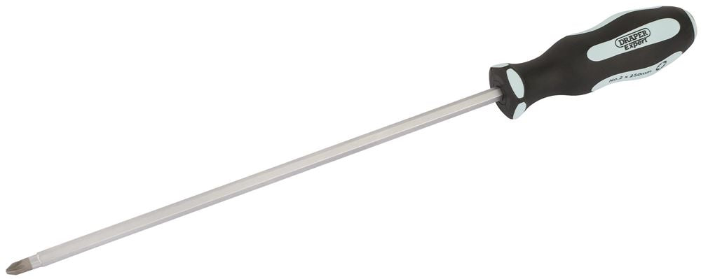 Draper NO.2X250MM POUND THRU PZ S/D 63596 Pound Thru' PZ TYPE Soft Grip Screwdrivers