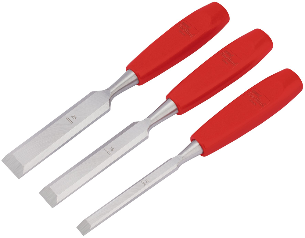 Draper 3PC.WOOD CHISEL SET 68472 Draper Redline 120mm Wood Chisel Set (3 Piece)