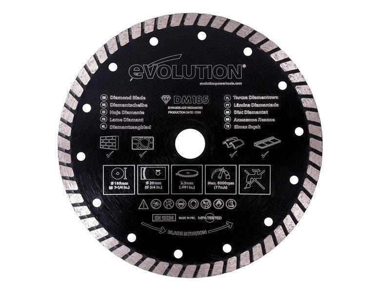 EVL Diamond Blade, Segmented Rim 185 x 20mm