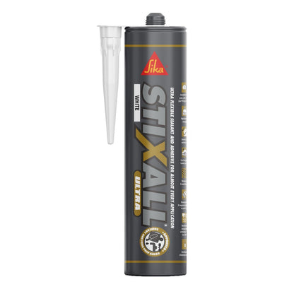 Sika Stixall Maximum Grab White 290ml Building Adhesive – Ultra High Grab, Waterproof, Flexible Interior & Exterior Bonding