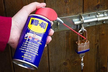 WD-40 Smart Straw 300ml Multi Use Lubricant Spray Penetrating Oil Rust Remover Water Displacer Cleaner and Corrosion Protection Aerosol