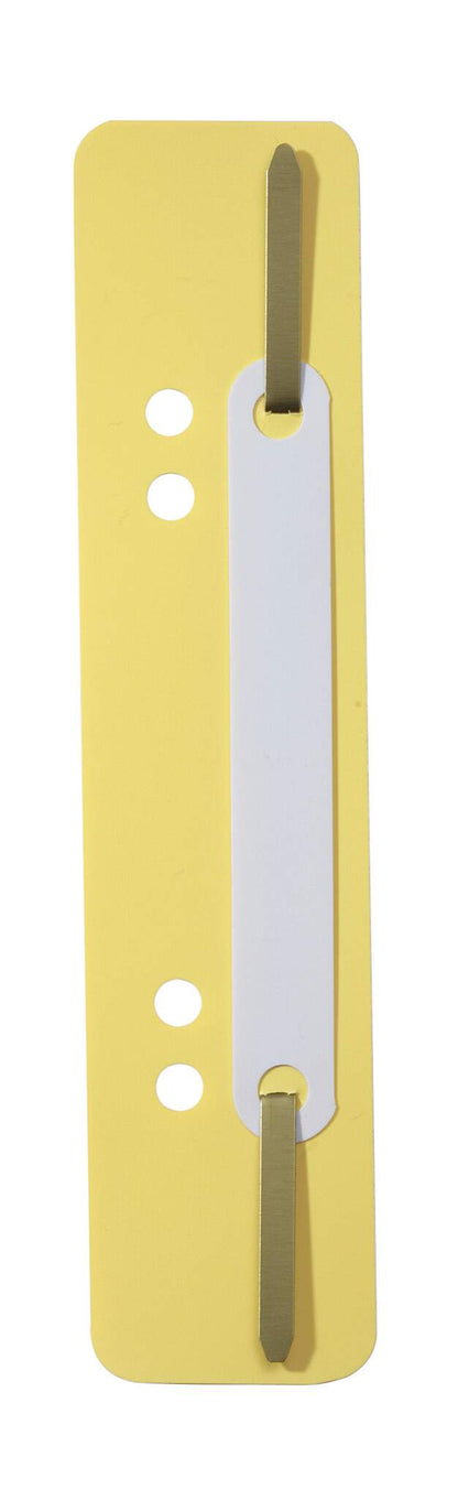 Durable FLEXI Punched Filing Strip Binding Clip Bar Tab | 250 Pack | Yellow