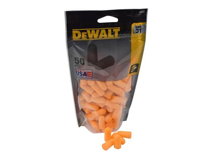 DeWalt Power Tools DPG12 Disposable Foam Earplugs Pack of 50