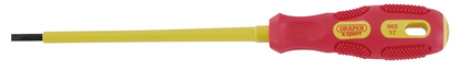 Draper 100X3MM PLAIN SL.S/D-INS (PKD) 69212 69212 VDE Approved Fully Insulated Plain Slot Screwdrivers (Display Packed)