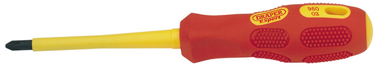 Draper NO.2X100MM CROSS SL-INS-BULK 69226 69226 VDE Approved Fully Insulated Cross Slot Screwdrivers (Sold Loose)