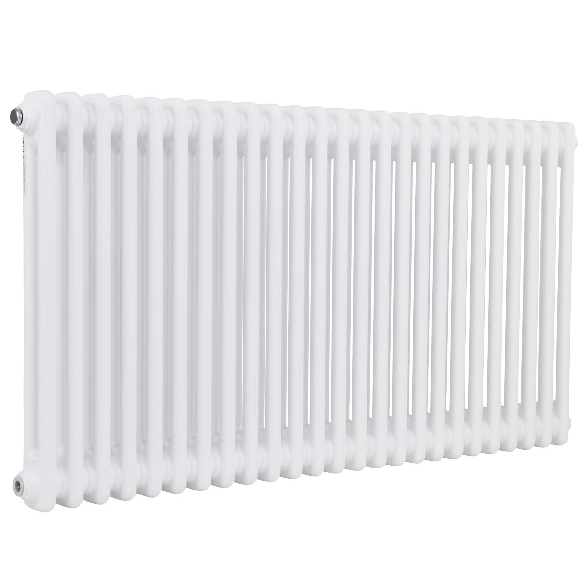 Baridi DH370 Horizontal Traditional 2 Column Radiator 600 x 1147mm - White | Steel | Horizontal traditional two column radiator delivers a BTU output