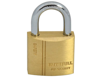 Faithfull FAIPLB30 Brass Padlock 30mm 3 Keys |